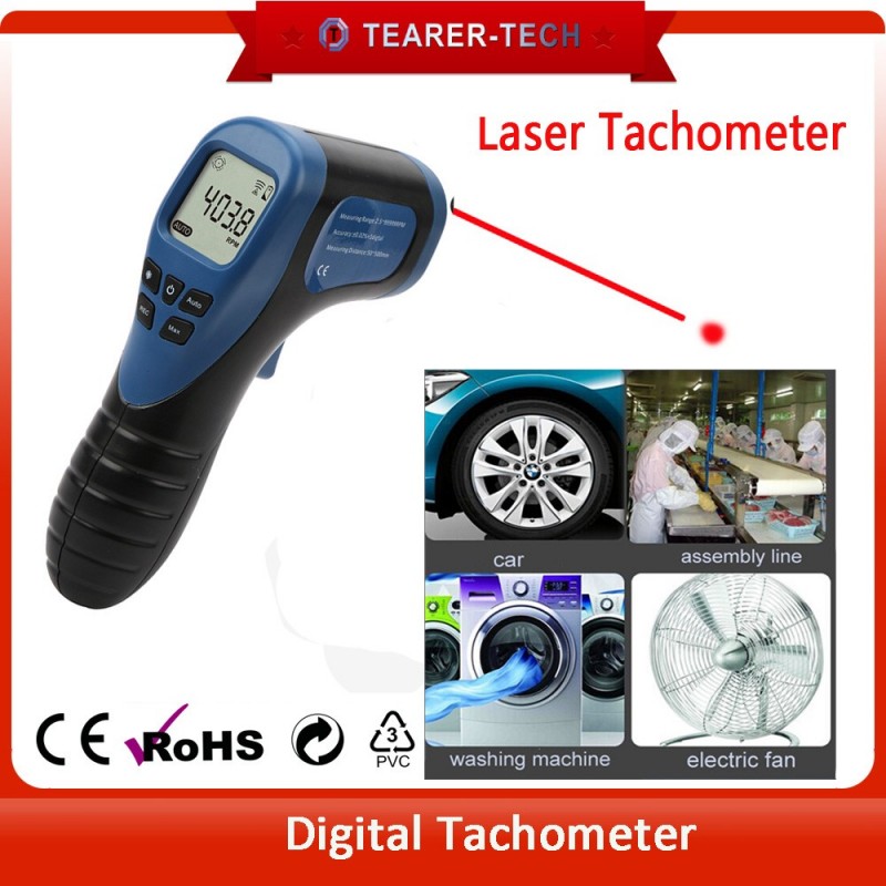 ハンドヘルドデジタルレーザータコメータ範囲2.5-99999 rpm TL-900用モータ、ファン、洗濯機、テキスタイル、自動車、飛行機、船-速度測定器問屋・仕入れ・卸・卸売り