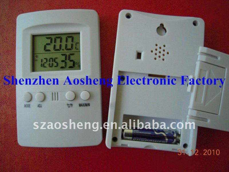 Lcd ディスプレイ温度計ハイ グロ &時計、 rhos温度計-水分計問屋・仕入れ・卸・卸売り