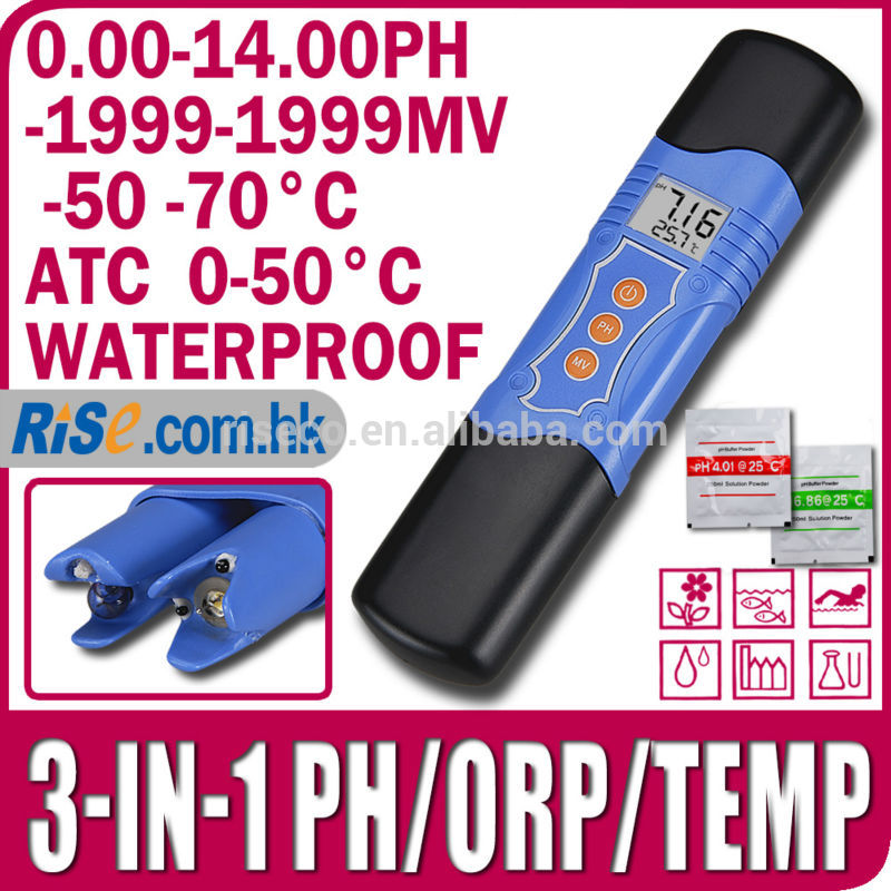 1つのpH/ORP/温度のメートルに付き防水水テスターの酸化ATC mV 3つ-PH メーター問屋・仕入れ・卸・卸売り