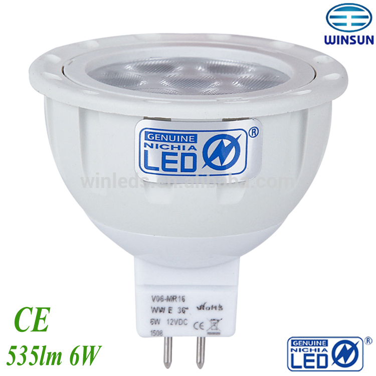 Ledスポットmr16 gu5.3調光可能6ワット535lm 12vdc/acまたは24vdc-LEDのスポットライト問屋・仕入れ・卸・卸売り