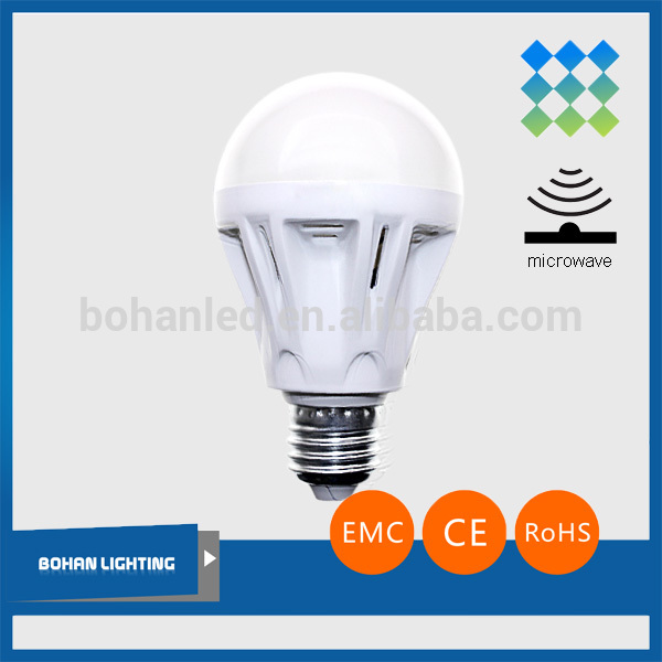 プラスチックled 7ワットe27日ナイトライトモーションセンサーled電球階段用-LEDの球根ライト問屋・仕入れ・卸・卸売り