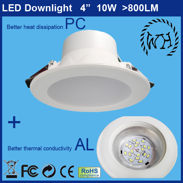 新設計のアルミとpcにより放熱4インチ顔10wマウントsmdledダウンライト-LED Downlights問屋・仕入れ・卸・卸売り
