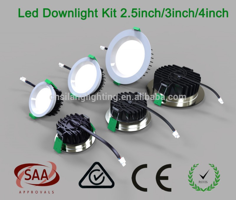 調光可能な10w/13w/18wledダウンライトキット70mm/90mm/120mm切り欠きip44利用できるsaa/rcm/ce-LED Downlights問屋・仕入れ・卸・卸売り