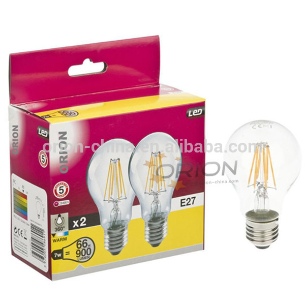 Ce承認されたa60 4ワット、6ワット、8ワットledフィラメント電球-LEDの球根ライト問屋・仕入れ・卸・卸売り