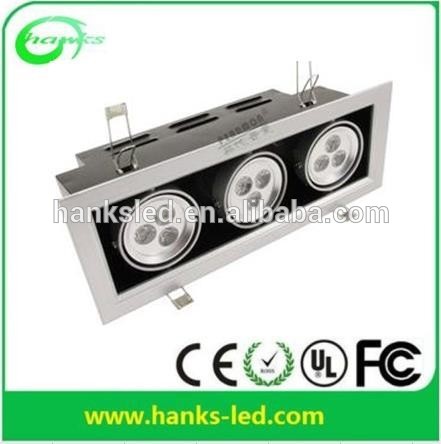 ブラックシェルホワイト/暖かい白220ボルト/ 110ボルト9ワット/ 18ワットledグリッドダウンライト-LED Downlights問屋・仕入れ・卸・卸売り