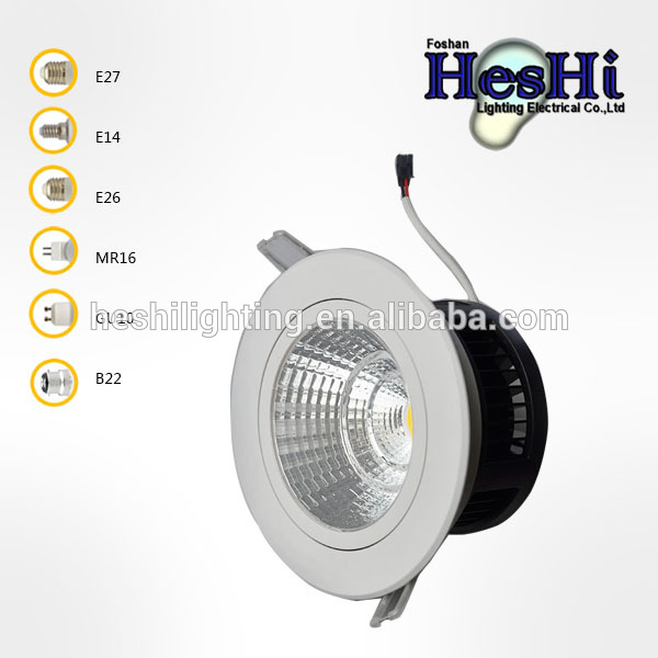 ホット販売高品質ip44ハイパワー凹型cob ledダウンライト5ワットから中国工場-LED Downlights問屋・仕入れ・卸・卸売り
