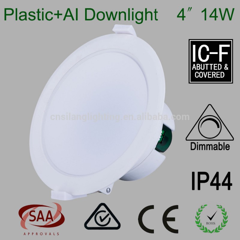 プラスチック4インチ14ワット調光可能なledライトダウンライトip44120mmカットアウト-LED Downlights問屋・仕入れ・卸・卸売り