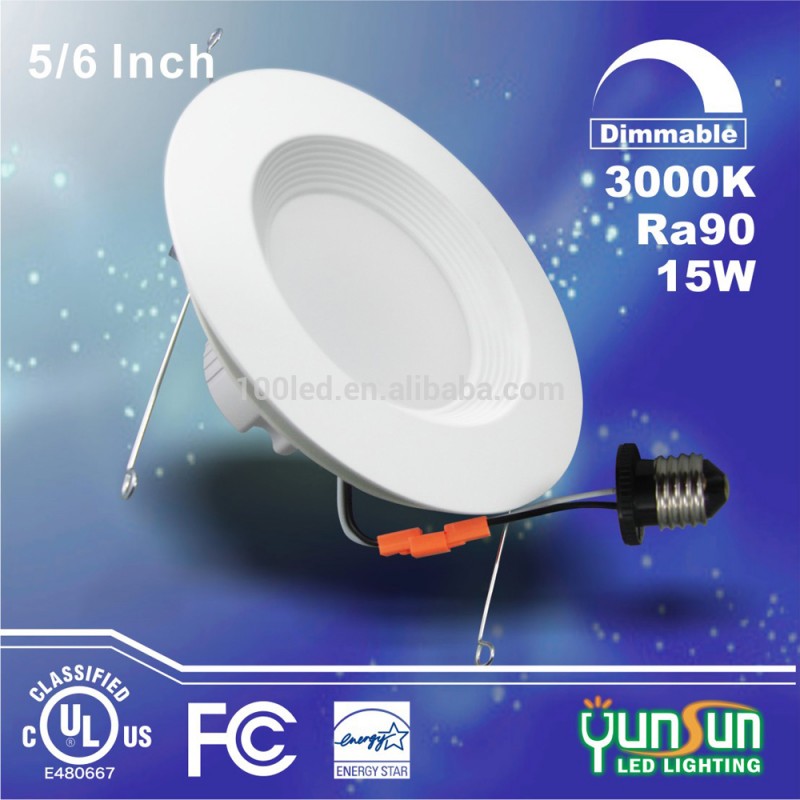 6インチul調光可能凹型ledダウンライト、暖かい白3000 k ra90 15ワット900-1100lm ul fccエネルギースター記載されているledダウンライトキット-LED Downlights問屋・仕入れ・卸・卸売り