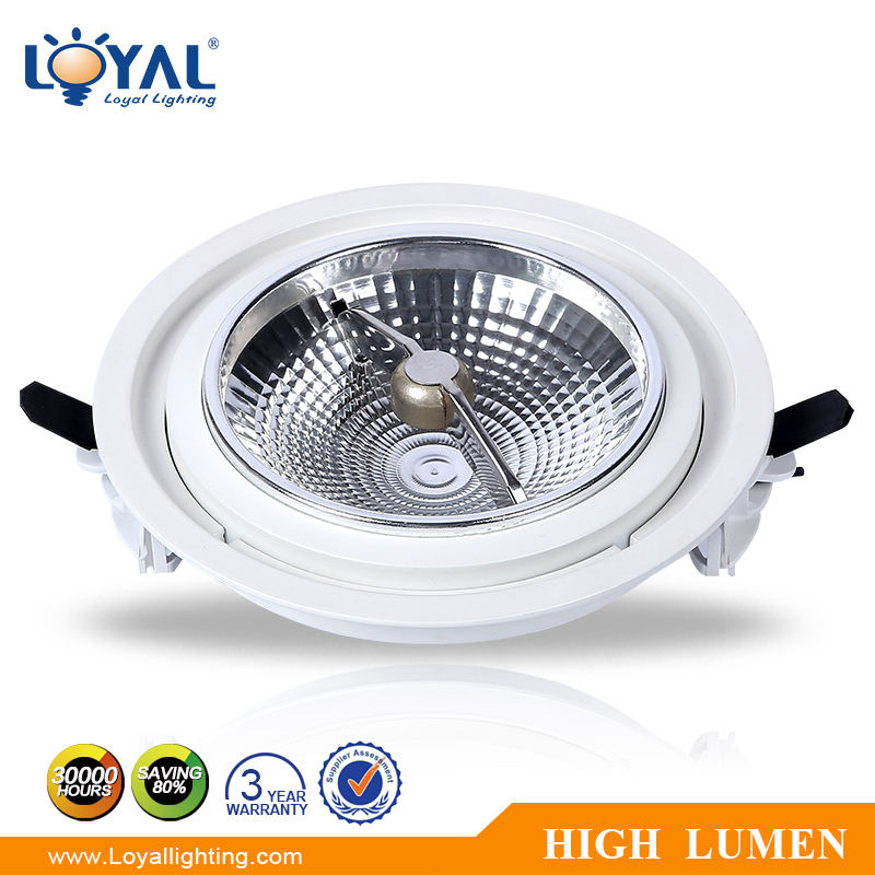 Ip20 ar111リフレクタledダウンライトbridgeluxのcob 14ワット抗グレアledダウンライト-LED Downlights問屋・仕入れ・卸・卸売り