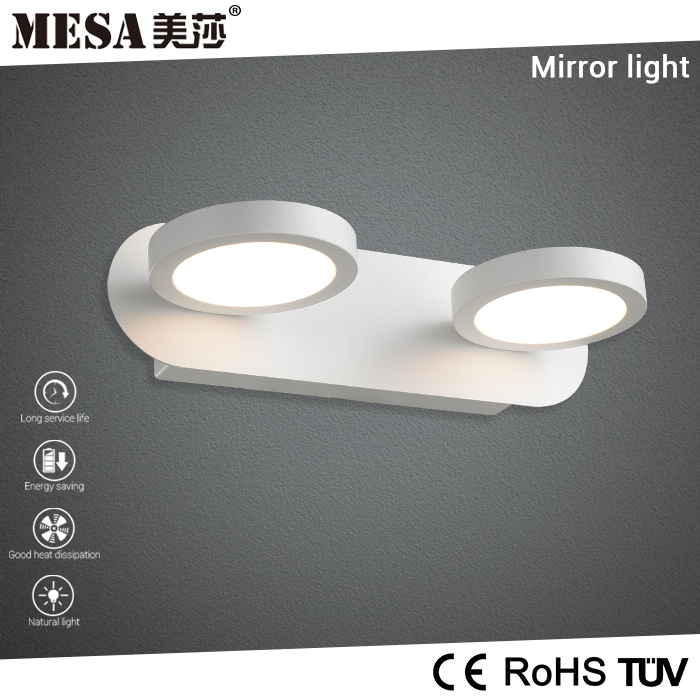 2016プロモーション調節可能な中国二つのヘッドledミラーライト-LEDはランプを映す問屋・仕入れ・卸・卸売り