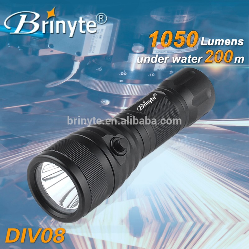 Brinyte DIV08プロフェッショナル磁気スイッチバックアップダイビング懐中電灯1050ルーメン-LED懐中電灯問屋・仕入れ・卸・卸売り