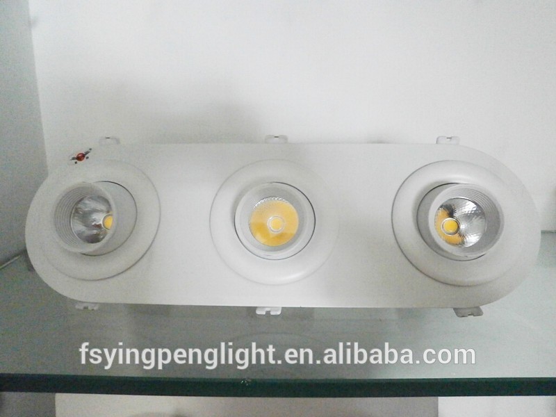三頭ledグリルライトypl02embedde眼球、 cobのスポットライト-LEDのグリルはつく問屋・仕入れ・卸・卸売り