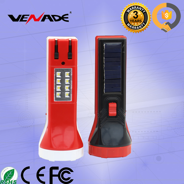 0.5ワット+ 8smd充電式ソーラーled torchflashlight付きサイドライト-LED懐中電灯問屋・仕入れ・卸・卸売り