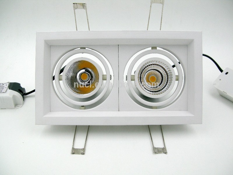 1 × 30ワット2 × 30ワット3 × 30ワットled cobグリルスポット壁ワッシャーダウンライト-LEDのグリルはつく問屋・仕入れ・卸・卸売り