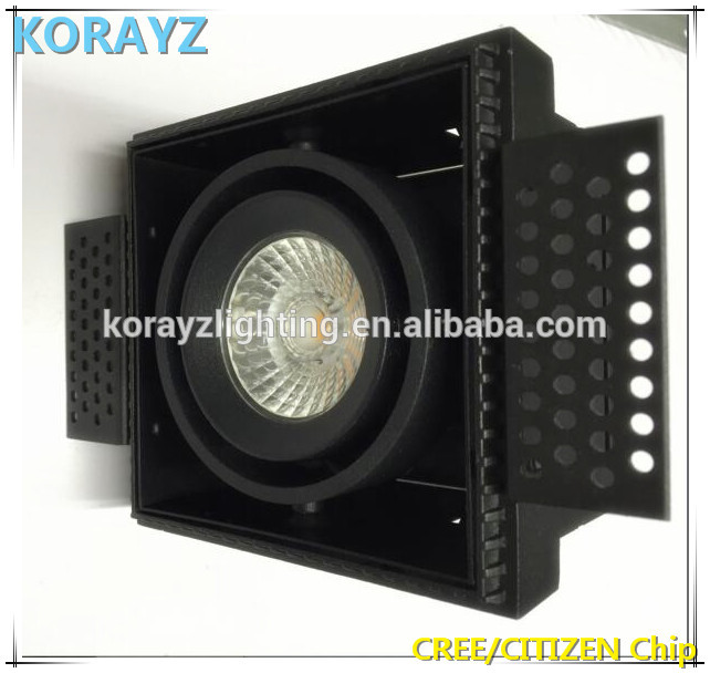 主導の商業用照明korayzhightの質mr16ハロゲントリムレススクエアグリルグリル照明器具ダウンライト-LEDのグリルはつく問屋・仕入れ・卸・卸売り
