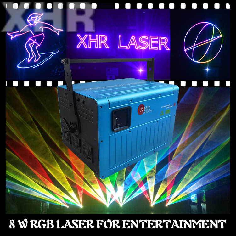 Xhr 8ワットレーザー舞台照明rgbアニメーションレーザーステージライト-LEDはライトを上演する問屋・仕入れ・卸・卸売り
