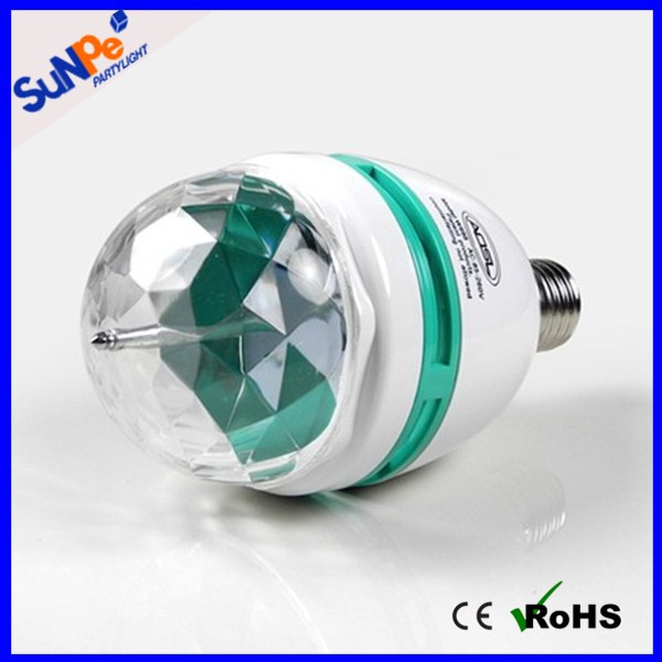 ホワイトディスコボール:自己回転ledディスコライト電球用ホームパーティー-LEDはライトを上演する問屋・仕入れ・卸・卸売り