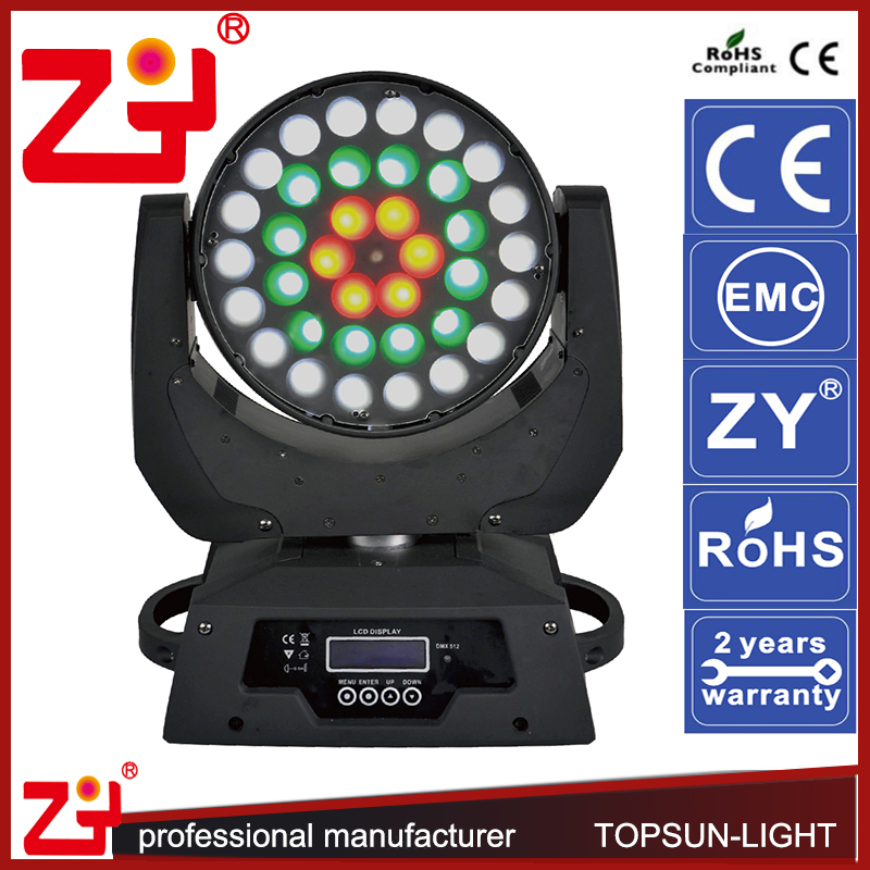 Rgbw topsun 36ピースズームパー64 ledヘッド移動スポット照明-LEDはライトを上演する問屋・仕入れ・卸・卸売り