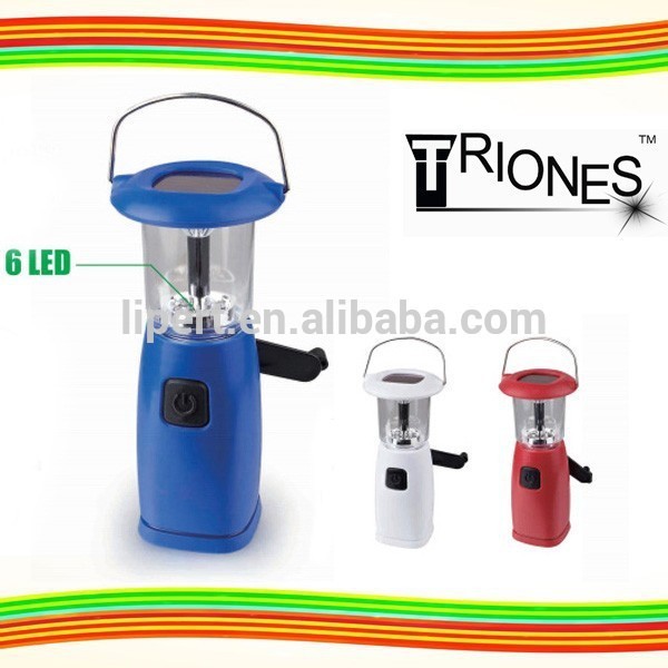(120383)太陽光発電充電式ダイナモ6ledプラスチックキャンプソーラーランタン価格-LED懐中電灯問屋・仕入れ・卸・卸売り