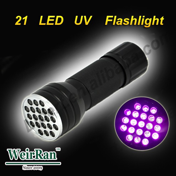 (120068)21ledハンドヘルド365-410nm波長uv懐中電灯-LED懐中電灯問屋・仕入れ・卸・卸売り