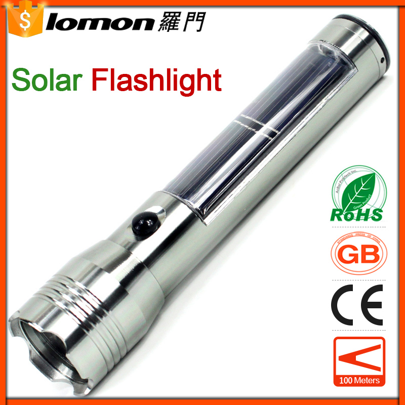 3ワット強い光充電式ハイパワーledソーラー懐中電灯-LED懐中電灯問屋・仕入れ・卸・卸売り
