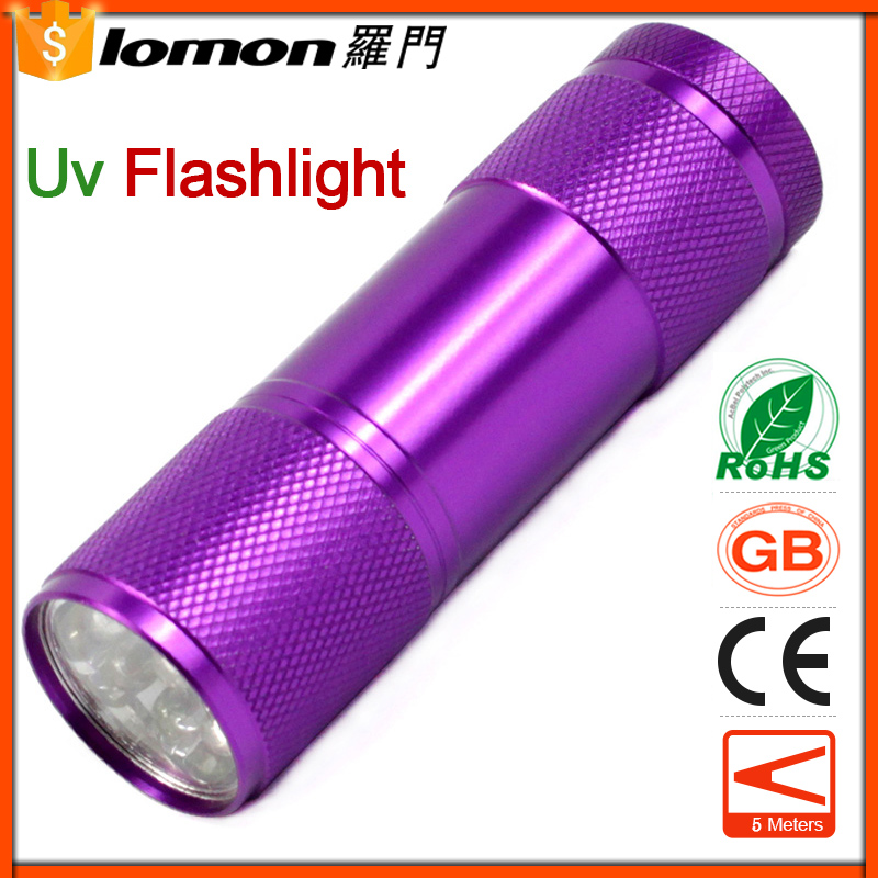 9 ledサソリ紫外線懐中電灯、365nmの日亜化学工業led uv懐中電灯、紫小さなuv光-LED懐中電灯問屋・仕入れ・卸・卸売り