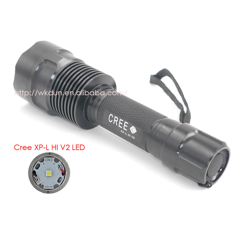 1600ルーメンultrafire c12 cree XP-Lこんにちはv2 2.5a smo led懐中電灯電力による1 × 18650-LED懐中電灯問屋・仕入れ・卸・卸売り