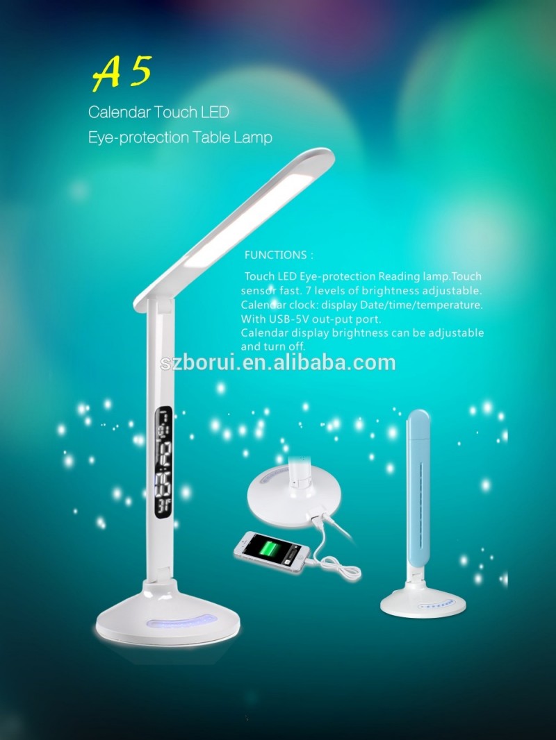 Dc12v ledパネルライトソース折りたたみタッチ調光器led tabl elamp付き液晶カレンダー-LEDの卓上スタンド問屋・仕入れ・卸・卸売り