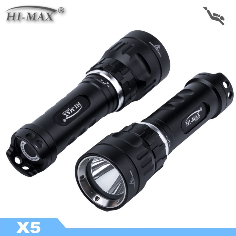 Hi-max x5明るい水中防水ledダイビングトーチ-LED懐中電灯問屋・仕入れ・卸・卸売り