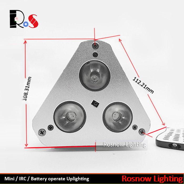 バッテリー irc ワイヤレス led ウェッジ dmx ミニ パー/3 × 10 ワット rgbw 4in1 led トライアングル トラス uplightling-LEDはライトを上演する問屋・仕入れ・卸・卸売り