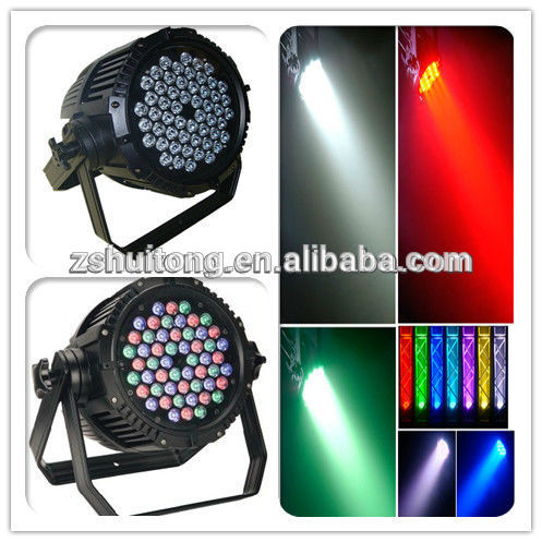 Rgbw54*3w4/6/8チャンネルledのparライト、 par64ステージライト、 ktcクラブdjライトdmx512コントロール-LED道はつく問屋・仕入れ・卸・卸売り