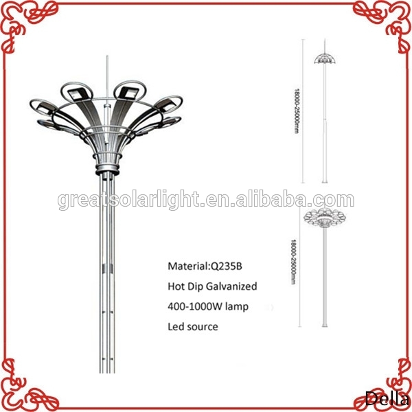 Q235B ip65 led 5年保証高マスト ライト用高速道路、公園-LEDの高いマストはつく問屋・仕入れ・卸・卸売り