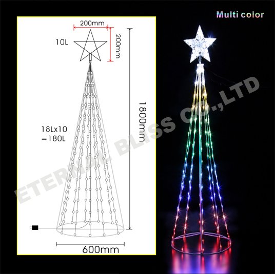 H1.8m LEDのクリスマスツリーは-8Mをつける-LEDの花火はつく問屋・仕入れ・卸・卸売り