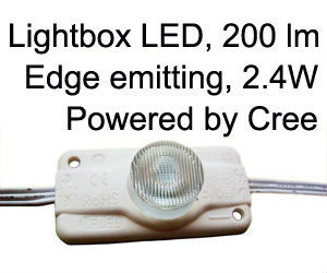 内部への照明ledモジュールライトボックスの看板、 c/ul認定品2.4ワットクリー族led発光型エッジ-極度の変化LED問屋・仕入れ・卸・卸売り