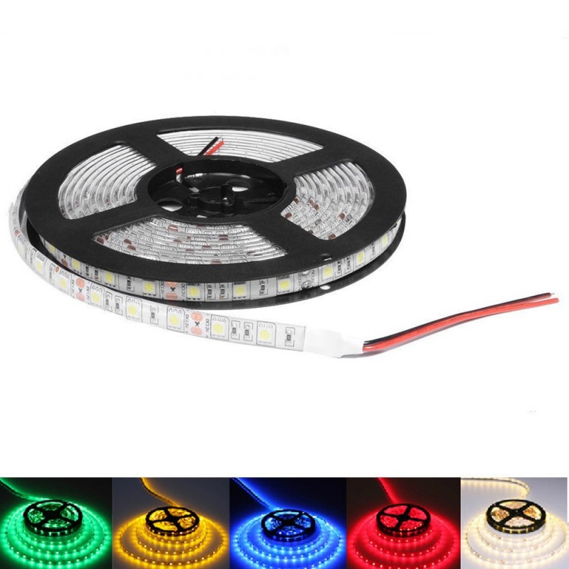 良いledライトストリップ12ボルト5メートル5050 smd非/ip65防水led柔軟なストリップライト60 leds/m ledテープランプネオンライト車ランプ-LEDの滑走路端燈問屋・仕入れ・卸・卸売り