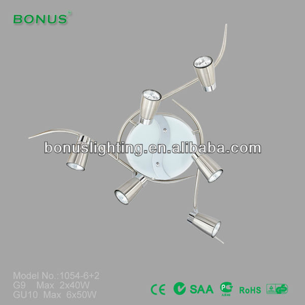 Rohs指令cesaa承認された天井ランプ・スポットライト・照明器具1054- 6+2-スポットライト問屋・仕入れ・卸・卸売り