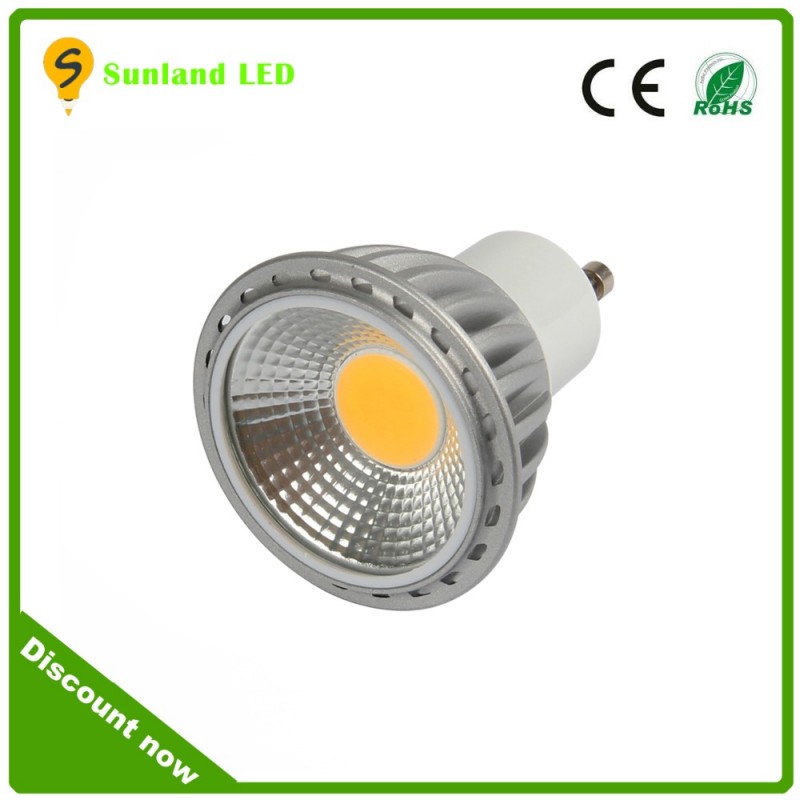 3年保証49.5 ミリメートル * 50 ミリメートル cob 6 ワット led スポット gu10 12 ボルト調光可能、高品質 3000 k 4500 k 6500 k スポット led-問屋・仕入れ・卸・卸売り