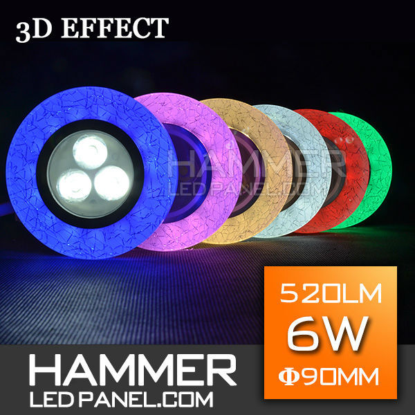 熱い販売の2013円形のモダンな家の装飾的なモデルブルー3d/クールホワイト1で極薄クリスタルledランプのつり天井のライトパネル-LEDの照明灯問屋・仕入れ・卸・卸売り