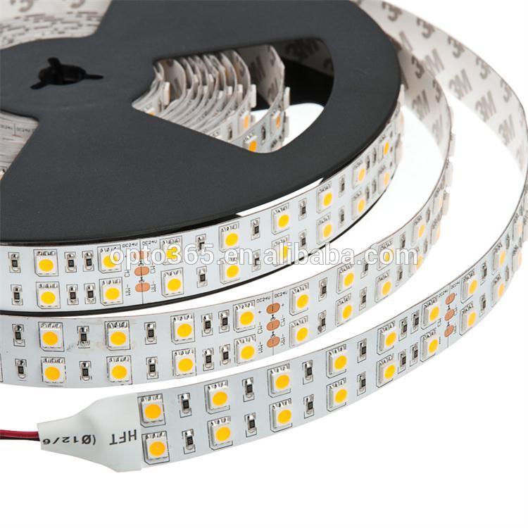 Rgbledストリップ5050dc24v120leds/m5m/reel複列暖かい白/whiteledテープライト-LEDの滑走路端燈問屋・仕入れ・卸・卸売り