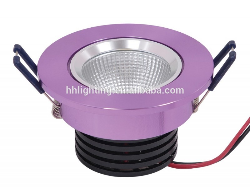 特別なデザイン紫色のcob凹型ダウンライト3ワット5ワット15ワット25ワット68ミリメートル径アルミ-ダウンライト問屋・仕入れ・卸・卸売り