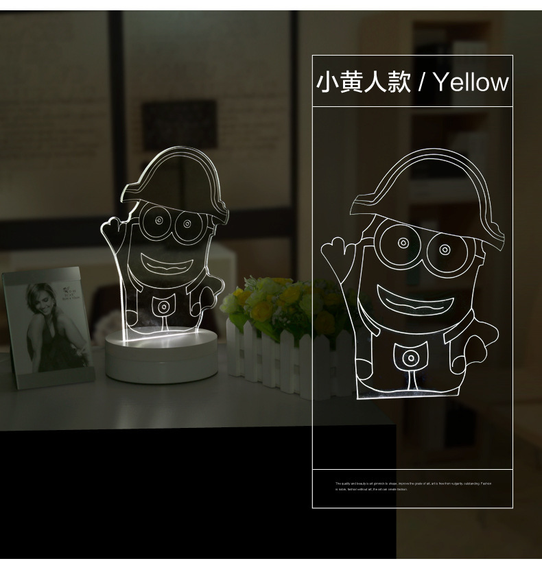 常夜灯パーソナライズ贈り物スーパー ホワイト頭蓋骨飾ら隊3d ビジョン ランプ奇妙な新しい ライト-問屋・仕入れ・卸・卸売り