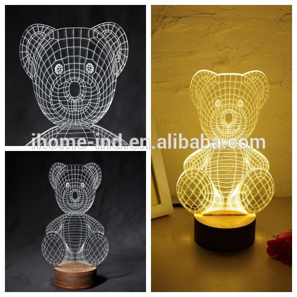 2016クリエイティブ3dビジュアルledナイトライト装飾テーブルランプユニークなギフト用キッズ-問屋・仕入れ・卸・卸売り