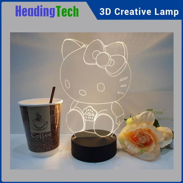 クリエイティブ3dビジョンライト、 led装飾ランプ、 ベッドルーム雰囲気3dランプ-ナイトライト問屋・仕入れ・卸・卸売り