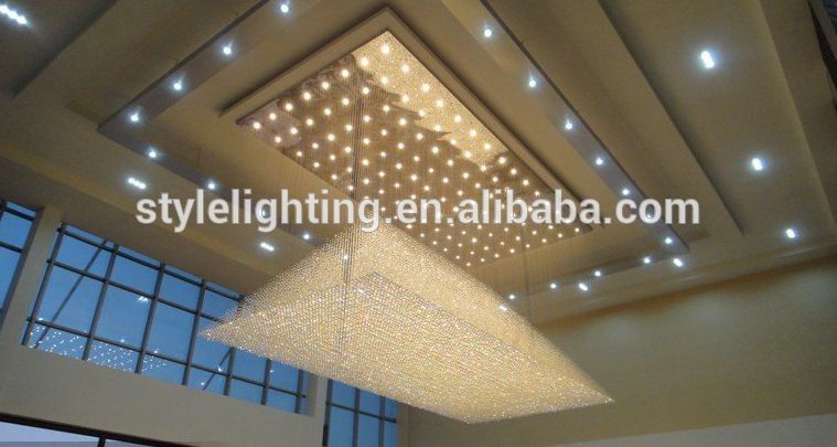 長方形クリスタルシーリングライト/高級ホテクリスタル照明-シーリングライト問屋・仕入れ・卸・卸売り