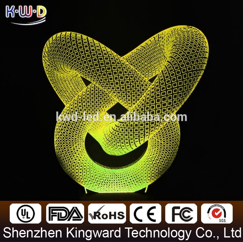 ファンシー鉄リングタッチコントロール7色led 3dナイトライトランプ調光対応-ナイトライト問屋・仕入れ・卸・卸売り