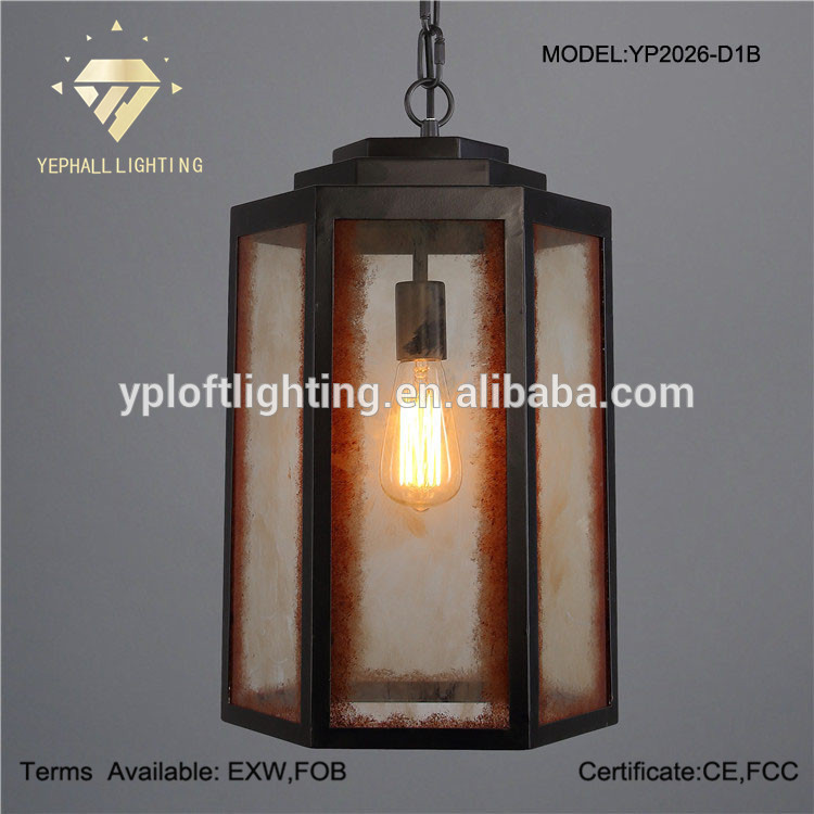 ガラス照明鉄と錆ロフトヴィンテージ工業用ペンダントランプガラスペンダント照明yp2026-d1e26/e27-シャンデリア、ペンダントライト問屋・仕入れ・卸・卸売り