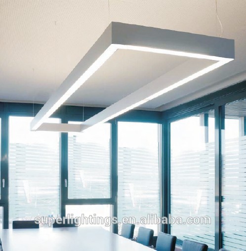 ledチューブライトアルミシルバーオフィス吊りライト-シャンデリア、ペンダントライト問屋・仕入れ・卸・卸売り
