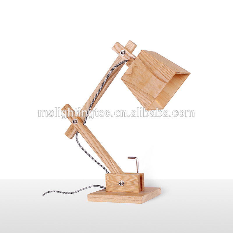 シンプルな木製付きベッドサイド用テーブルランプmxt-020wエジソン電球-テーブルランプ、読書灯問屋・仕入れ・卸・卸売り