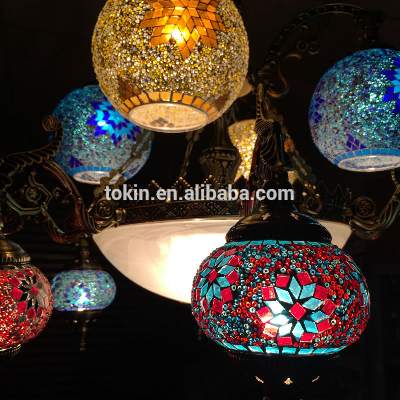 新しいのdesigh2015イスタンブールトルコの手工芸品のモザイクアート吊りランプ( cl4l8m01) 中国製のシャンデリア-シャンデリア、ペンダントライト問屋・仕入れ・卸・卸売り