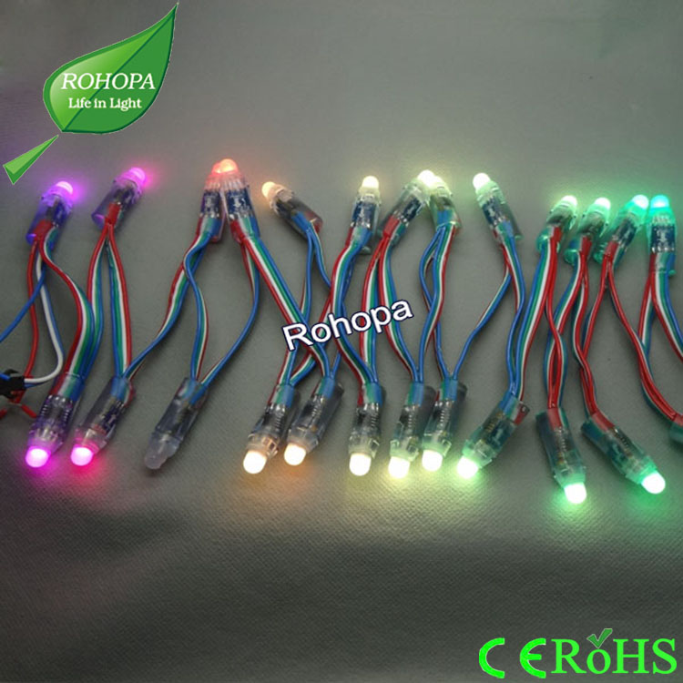 色変更可能5ボルト0.3ワット12ミリメートル1908ic (機能と同じdmx) rgb ledピクセルライトip68防水-広告はつく問屋・仕入れ・卸・卸売り
